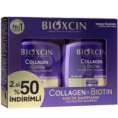 پک دو عددی شامپو ضد ریزش مو حاوی کلاژن و بیوتین