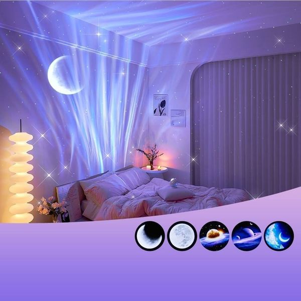 چراغ خواب شفق قطبی مدل WHE24 | نور آرامشبخش و رمانتیک برای خواب راحت