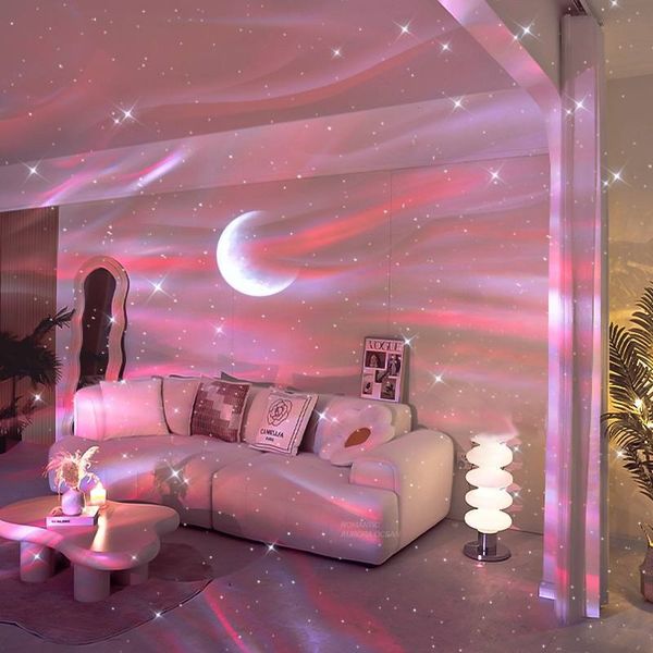 چراغ خواب شفق قطبی مدل WHE24 | نور آرامشبخش و رمانتیک برای خواب راحت