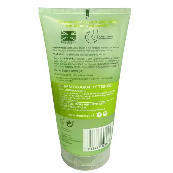 ژل شستشوی صورت سیمپل مدل رفرشینگ Refreshing حجم 150 میلی لیتر