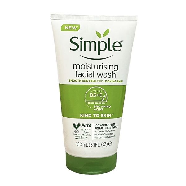 ژل شستشوی صورت مدل Moisturizing سیمپل حجم 150 میلی لیتر
