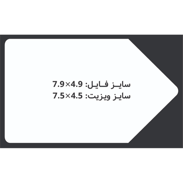 کارت ویزیت سلفون براق  طرح فلش 4.5x7.5 CHC081