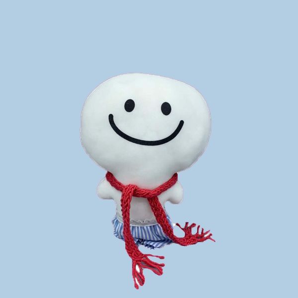 کله گردالی با شالگردن و پیژامه آبی ارتفاع 27 سانتی متر