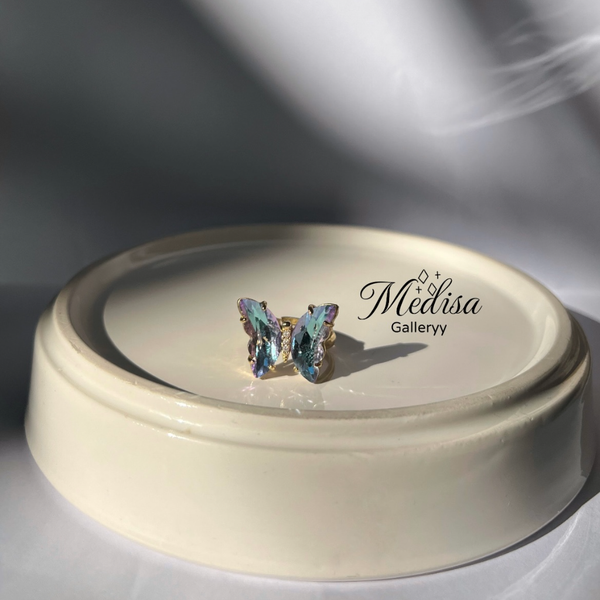 انگشتر کریستالی پروانه