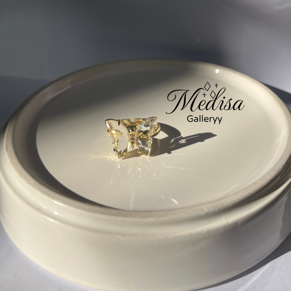 انگشتر کریستالی پروانه