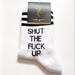 جوراب ساق بلند تکست‌دار (shut the f**k up)