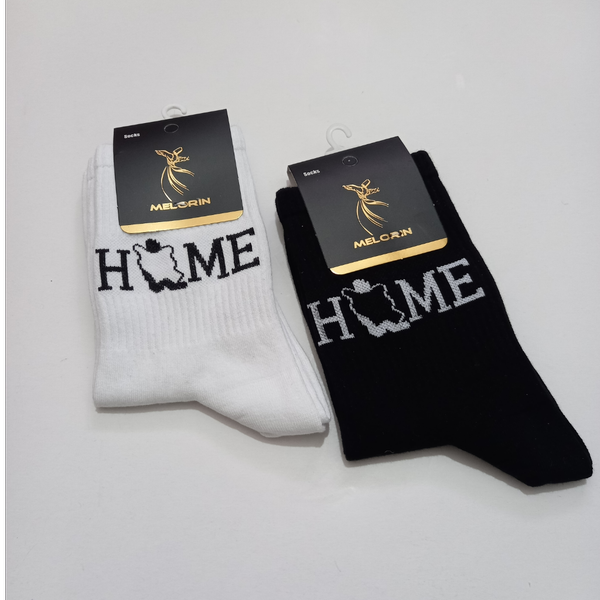 جوراب ساق بلند تکست‌دار (HOME)
