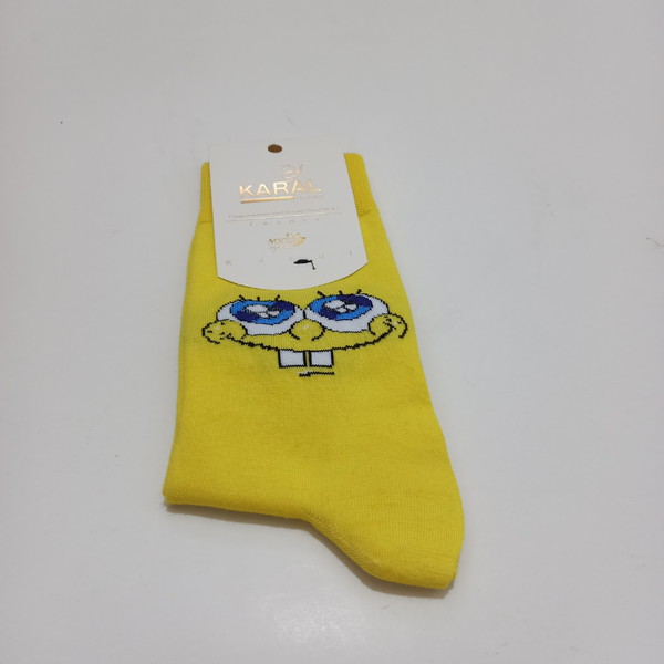 جوراب ساق بلند انیمیشنی(باب اسفنجی)