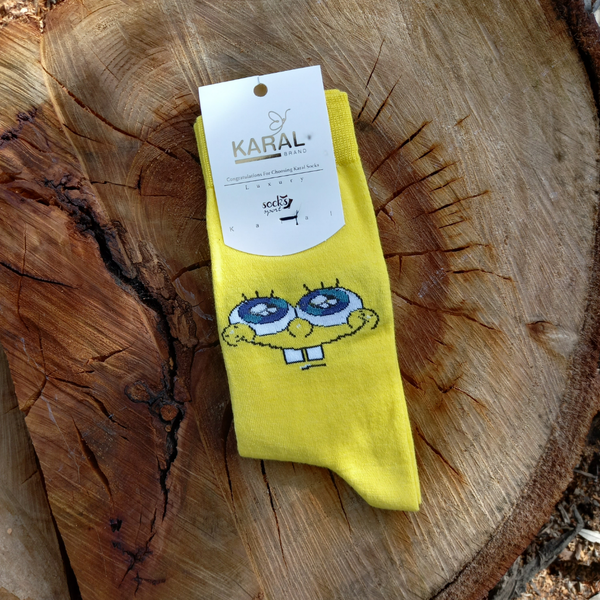 جوراب ساق بلند انیمیشنی(باب اسفنجی)