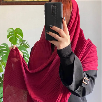 شال پلیسه ساده