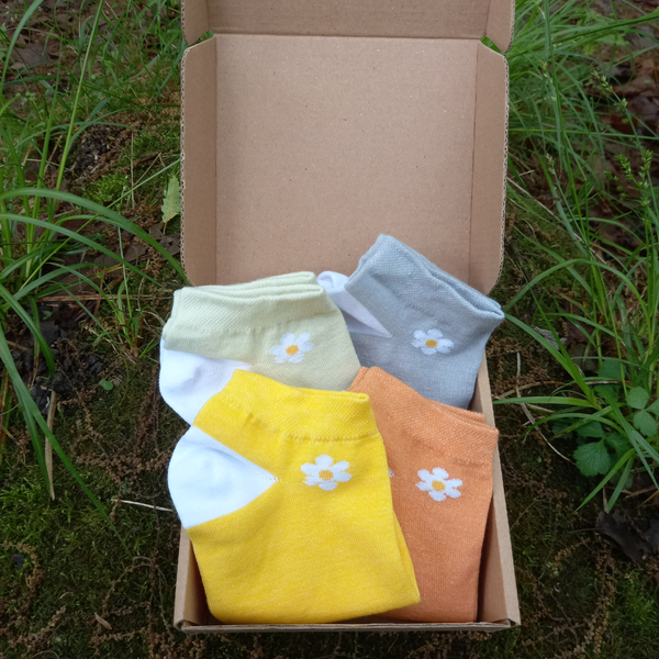 جوراب مچی طرح بابونه