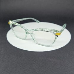 عینک طبی دخترانه رنگ سبز فریم گربه ای