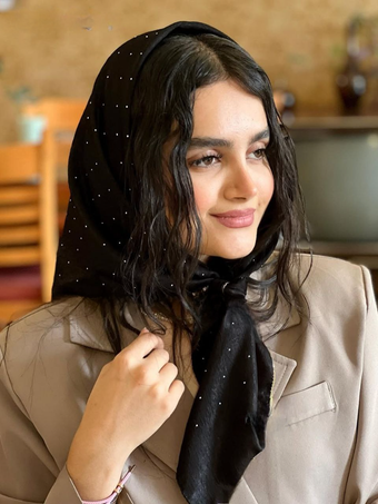 مینی اسکارف نگین دار