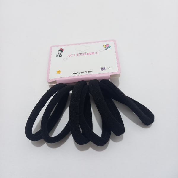 پک 6 تایی کش موی مشکی ساده