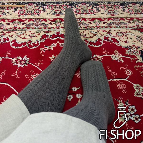 جوراب بالای زانو زنانه طرح گندمی