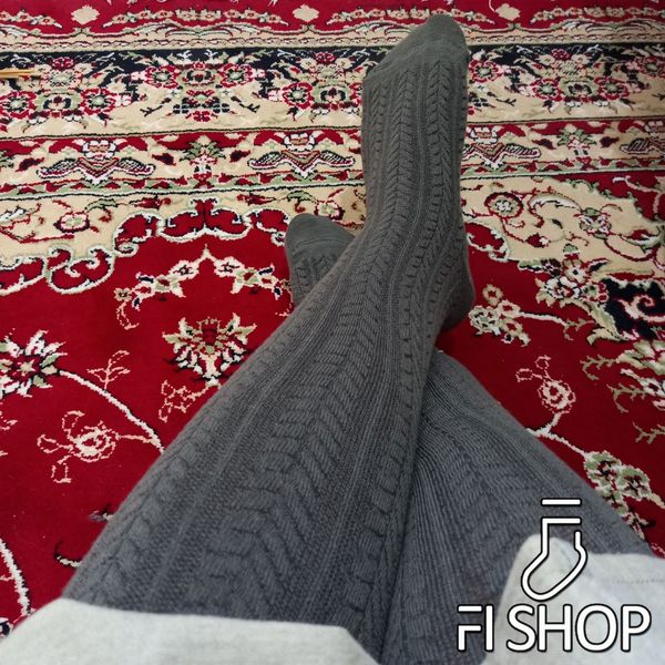 جوراب بالای زانو زنانه طرح گندمی