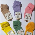 جوراب زنانه لب برگرد حوله ای زمستانی