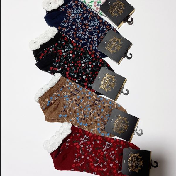 جوراب مچی لب چین گل گلی