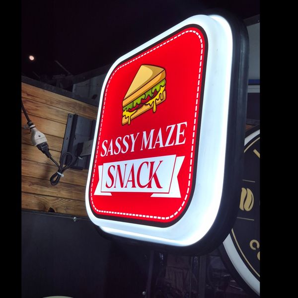 تابلو لایت باکس مربع دو طرفه