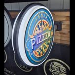 تابلو لایت باکس دایره 50 دو طرفه