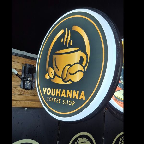 تابلو لایت باکس دایره 50 دو طرفه