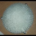 چراغ سقفی گرد فلز و شیشه