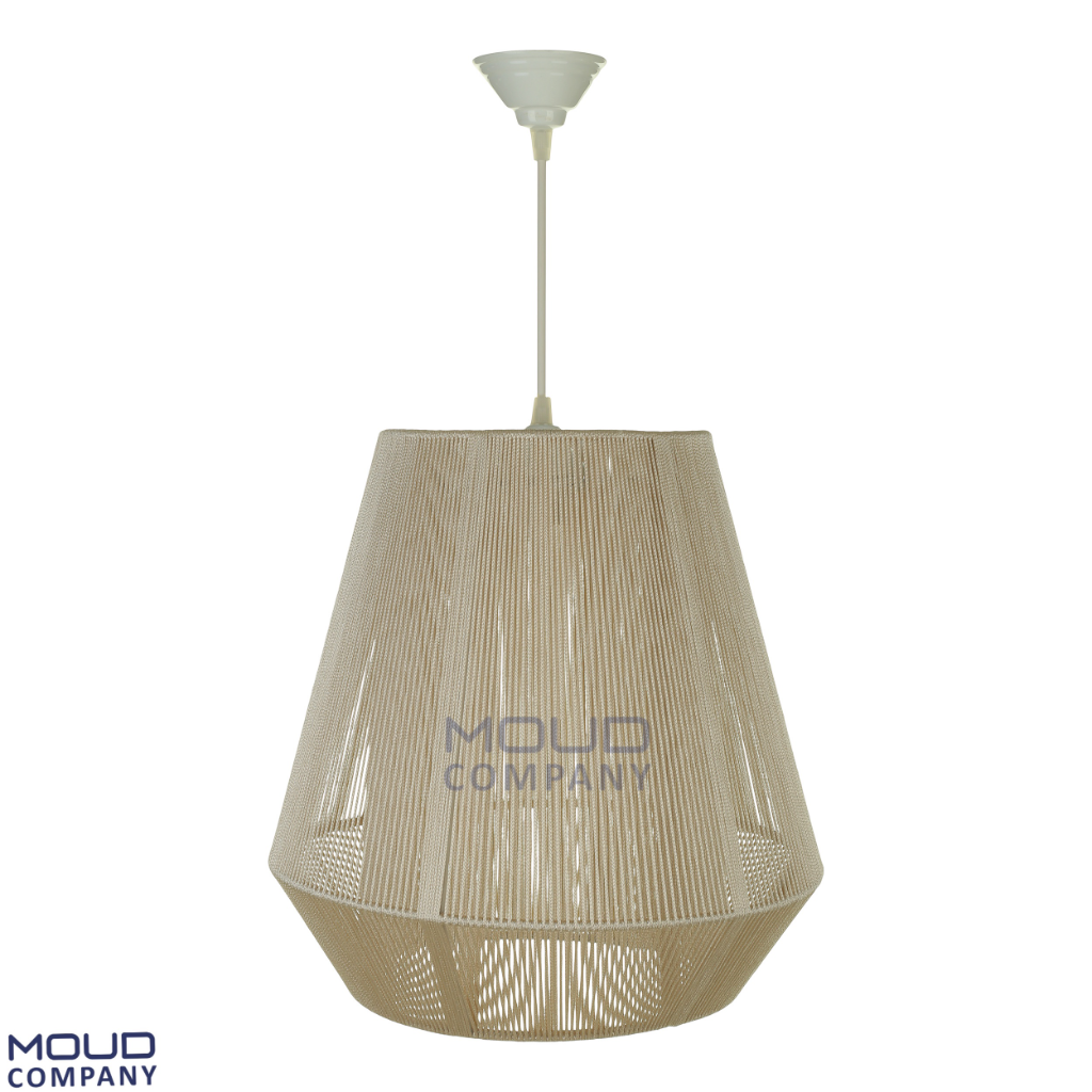 چراغ آویز الماس متوسط کرم مکرومه (موعود) فیلم تولید مشابه این محصول در توضیحات