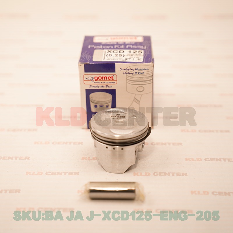 دست کامل رینگ و پیستون فابریک شرکتی سایز 25 موتور اکسید مناسب XCD125cc برند گومت هندی
