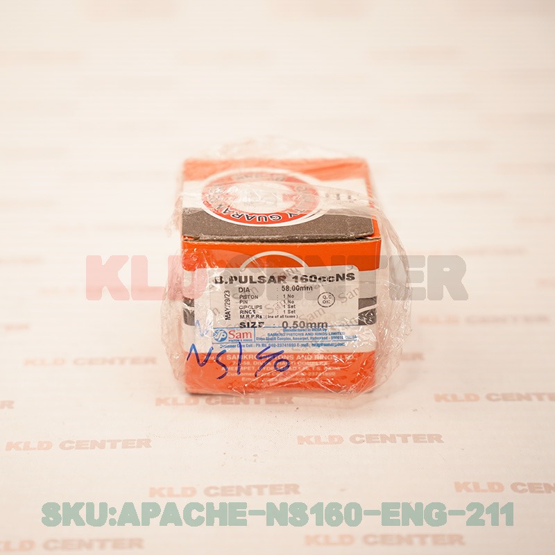 ست کامل رینگ و پیستون فابریک شرکتی موتور ان اس مناسب NS160cc برند سام
