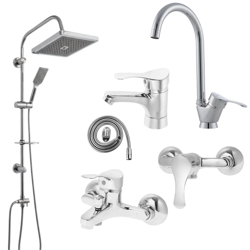 ست 6 تکه مدل لاله کرومدوش دوکاره رسوب‌گیر (5 سال گارانتی شیرآلاتارسال رایگان)