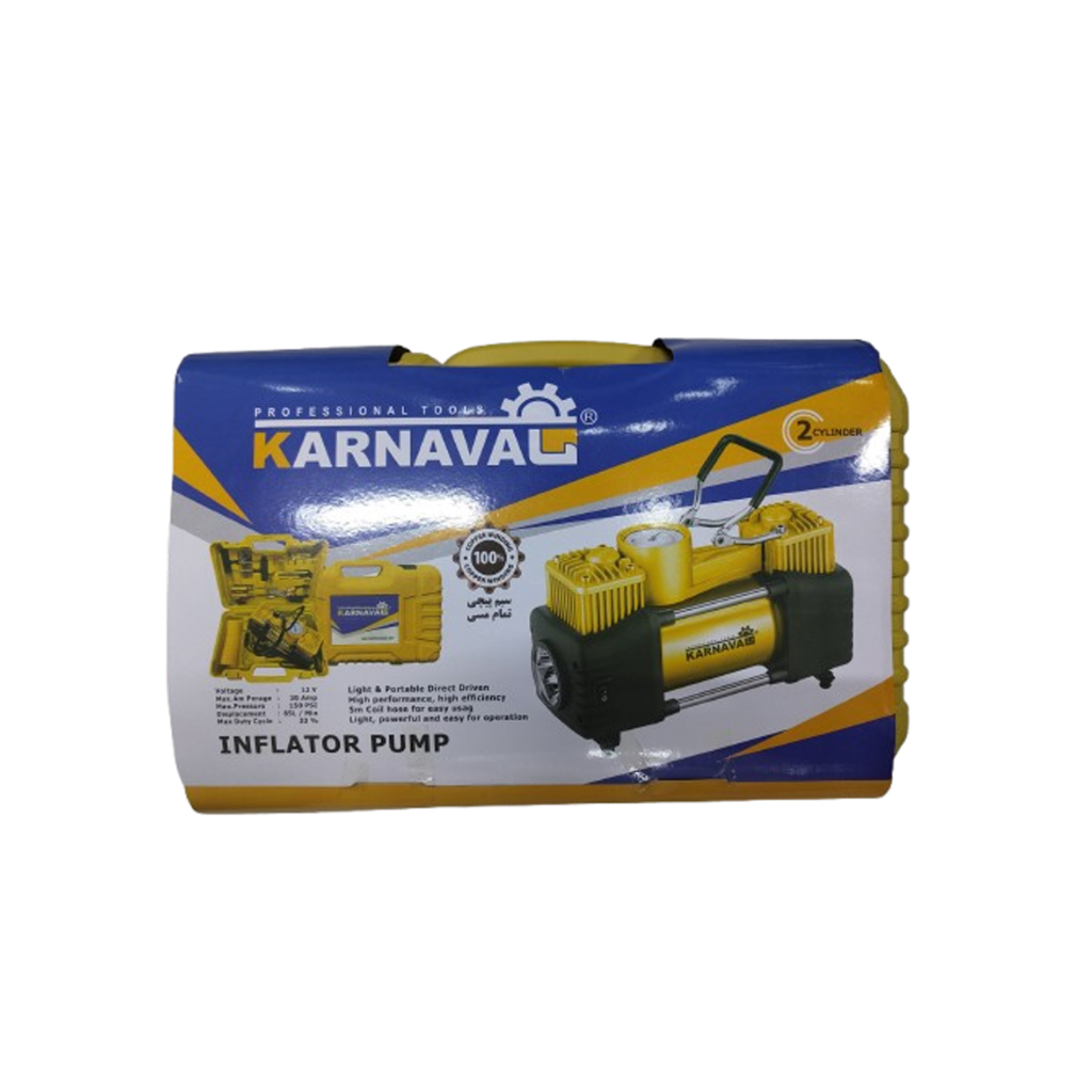 کمپرسور باد فندکی دو سیلندر کارناوال مجموعه 15 عددی