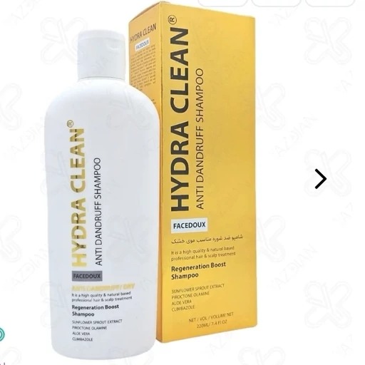 شامپو تخصصی ضد شوره موهای خشک حفظ رطوبت و کاهش التهاب و خارش هیدراکلین فیس دوکس