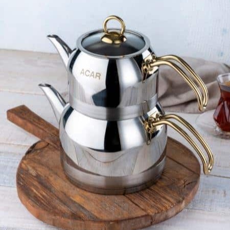 کتری قوری استیل آجار ترکیه کد 0315