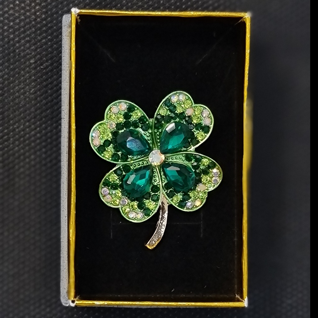 سنجاق سینه طرح گشنیز بهمراه جعبه