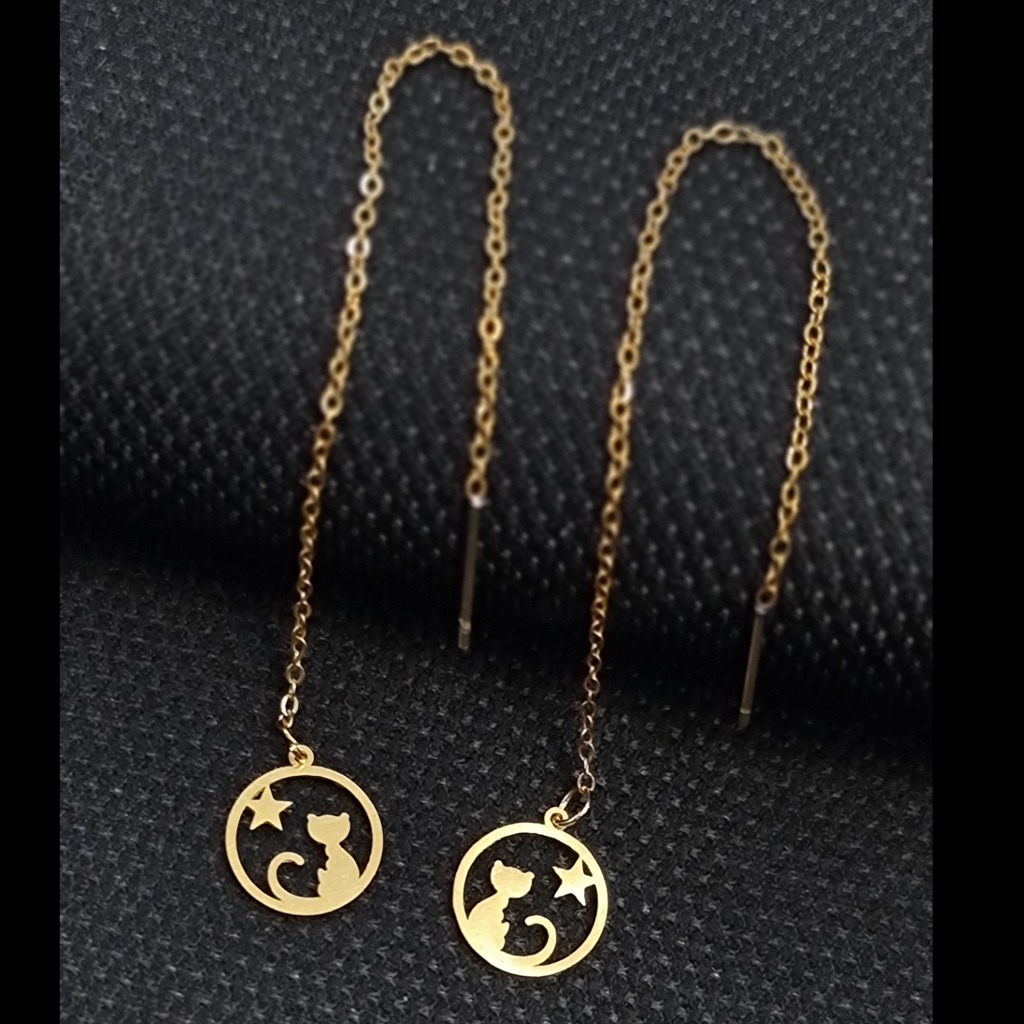 گوشواره بخیه استیل طرح 1008