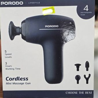 ماساژور تفنگی کوچک و شارژی (Cordless Mini Massage Gun) از برند Porodo (سری Lifestyle  مدل PDLFSTMG01