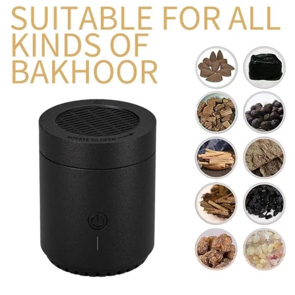 مبخره برقی شارژی (بخور عود و بخور عربی) | عطر اصیل، بدون دردسر