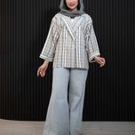 مانتو کتی لینن راه راه