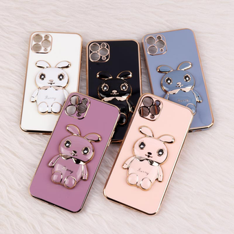قاب عروسکی Rabbit استندشو محافظ لنزدار iPhone 11 Pro Max