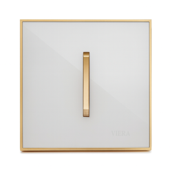 کلید و پریز ویرا مدل شهاب سفید زه طلایی