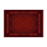 فرش ماشینی زانیس طرح وینتیج زمینه لاکی جدید