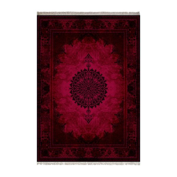 فرش ماشینی زانیس طرح افشان زمینه لاکی جدید