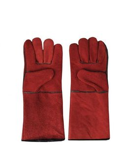 دستکش تمام چرم قرمز
