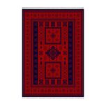 فرش ماشینی زانیس طرح هندسی قرمز جدید