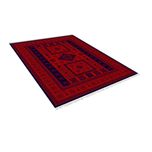 فرش ماشینی زانیس طرح هندسی قرمز جدید