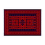 فرش ماشینی زانیس طرح هندسی قرمز جدید