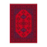 فرش ماشینی زانیس طرح عشایری زمینه قرمز