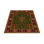 فرش ماشینی زانیس طرح درخت زمینه سبز جدید