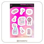 مجموعه استیکر PINK VIBES