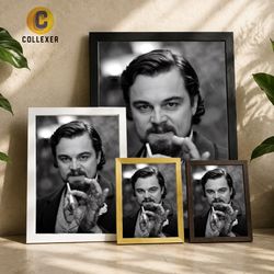 تابلو دکوراتیو قاب لئوناردو دی‌کاپریو از جانگوی آزادشده (Leonardo DiCaprio - Django Unchained) - کد 01